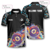 9 Ball Trophy Emblem Custom Billiard Shirts for Men, Perfect Gift for Team Billiard