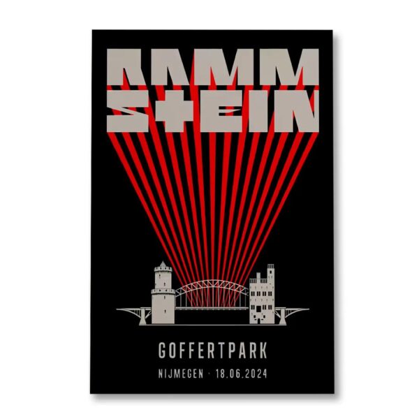 Rammstein Nijmegen June 18 2024 Goffertpark Netherlands Event Poster